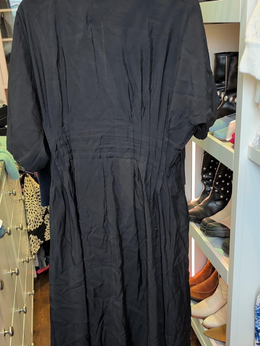 Cos Women’s Black Dress with Puff Sleeves